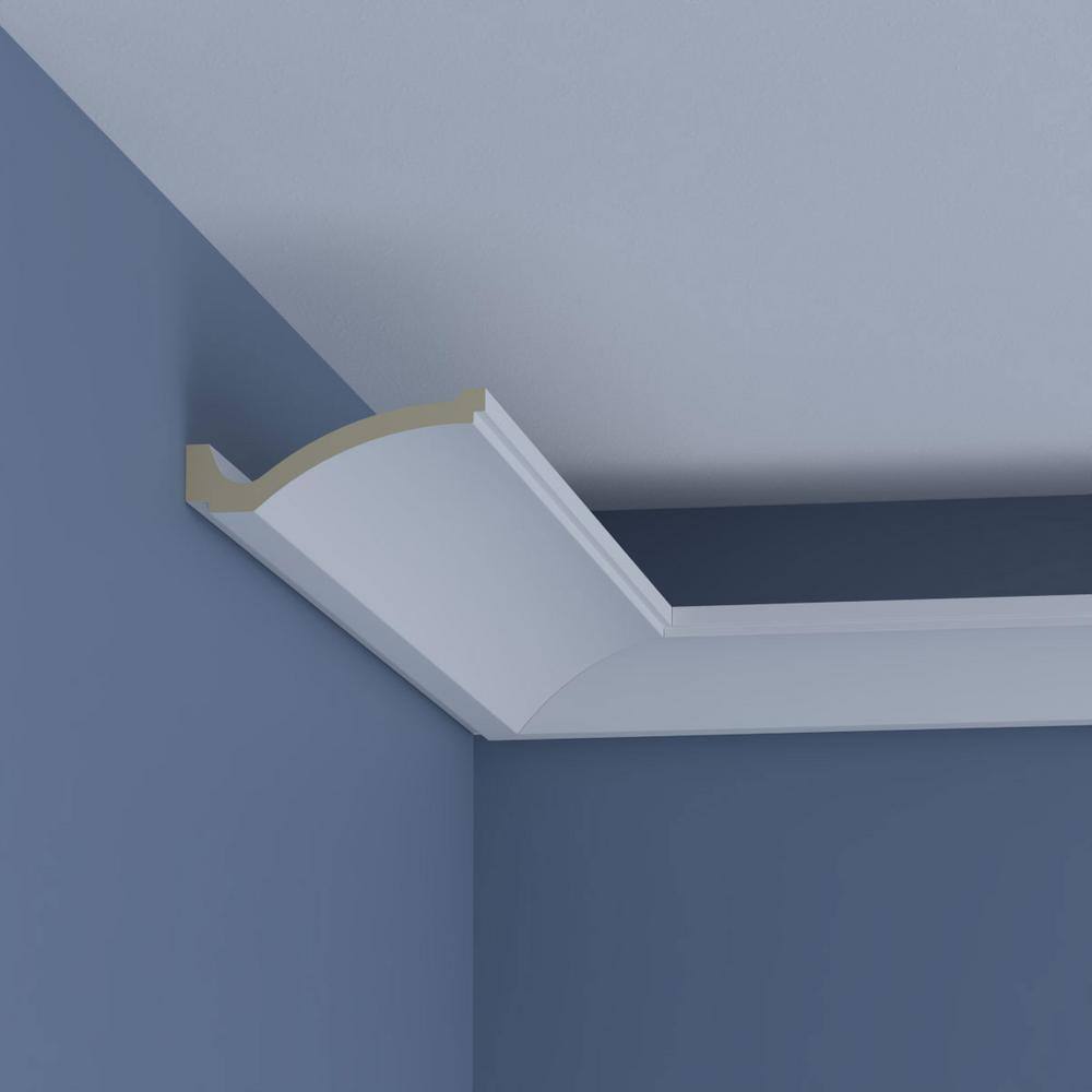 Ekena Millwork Brett 10.25 in. D x 10.875 in. W x 94.5 in. L Polyurethane Crown Moulding