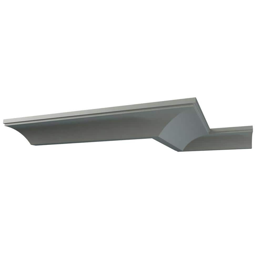 Ekena Millwork Brett 10.25 in. D x 10.875 in. W x 94.5 in. L Polyurethane Crown Moulding