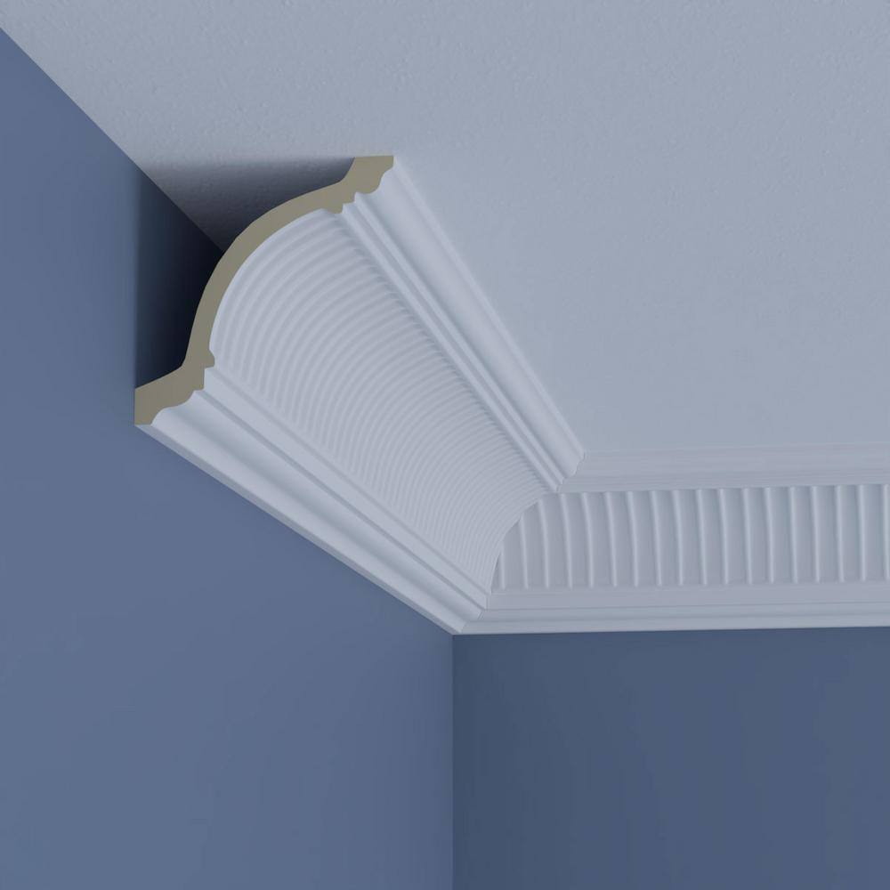 Ekena Millwork Elizabeth 4.75 in. D x 6.625 in. W x 96 in. L Polyurethane Crown Moulding