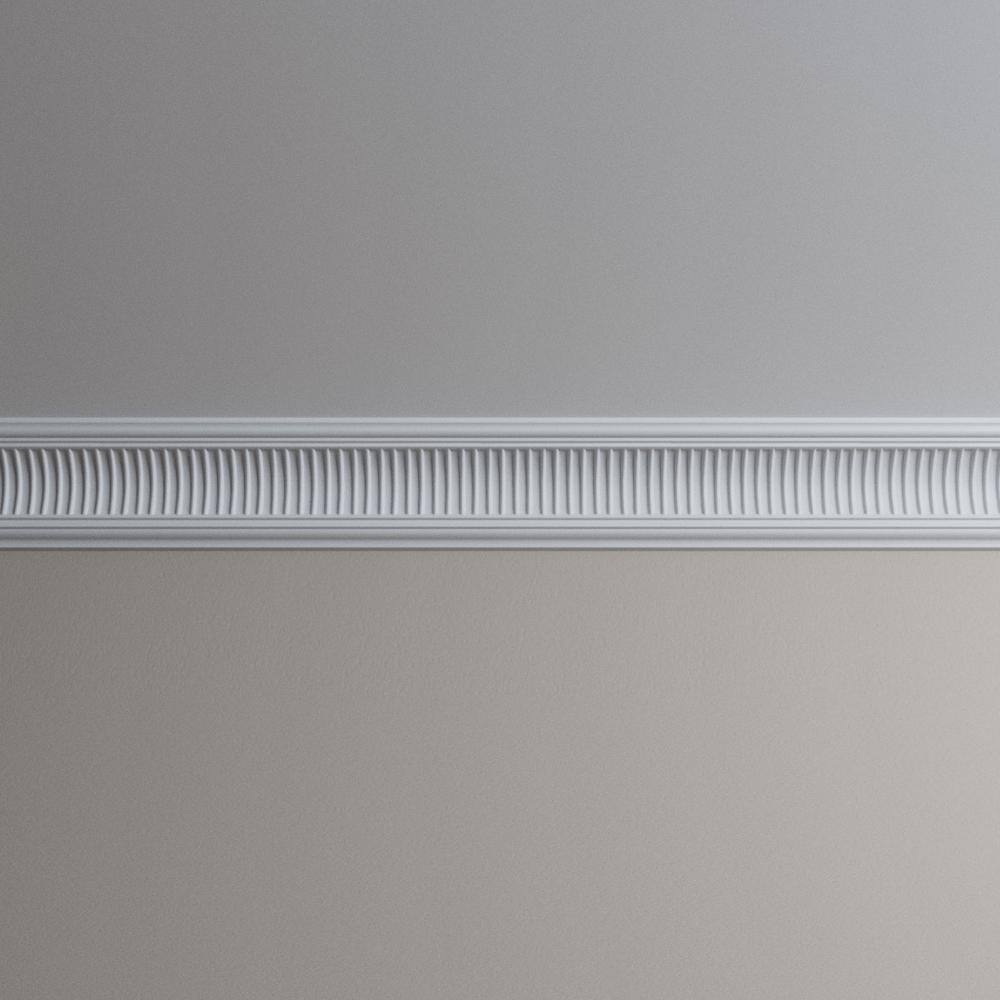 Ekena Millwork Elizabeth 4.75 in. D x 6.625 in. W x 96 in. L Polyurethane Crown Moulding