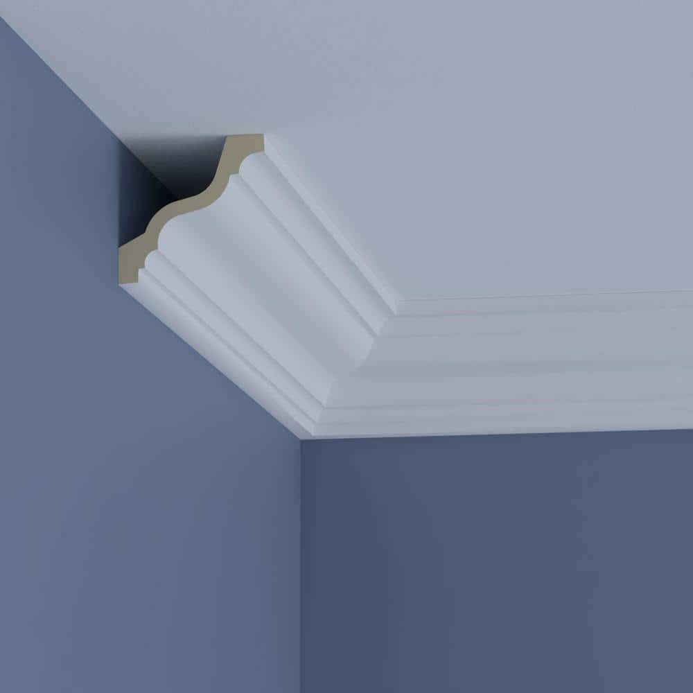 Ekena Millwork Harlington 4.75 in. D x 6.625 in. W x 96 in. L Polyurethane Crown Moulding