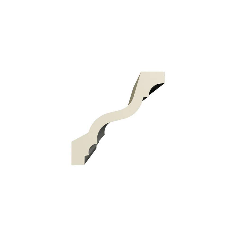 Ekena Millwork Harlington 4.75 in. D x 6.625 in. W x 96 in. L Polyurethane Crown Moulding
