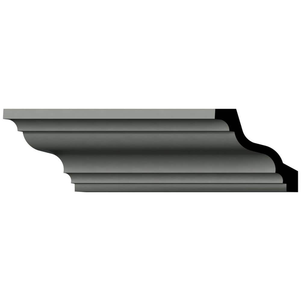 Ekena Millwork Harlington 4.75 in. D x 6.625 in. W x 96 in. L Polyurethane Crown Moulding