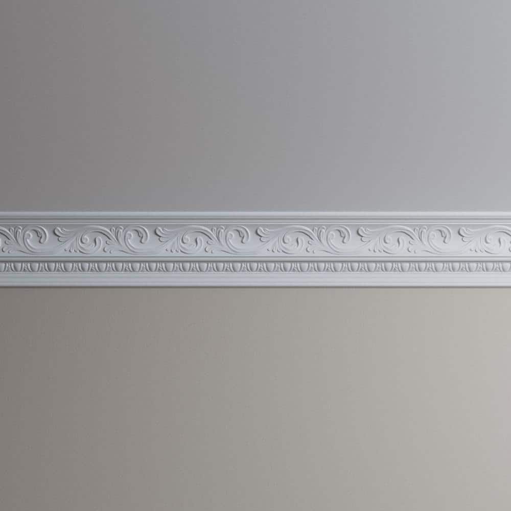 Ekena Millwork Sylvia 4.625 in. D x 7 in. W x 96 in. L Polyurethane Crown Moulding
