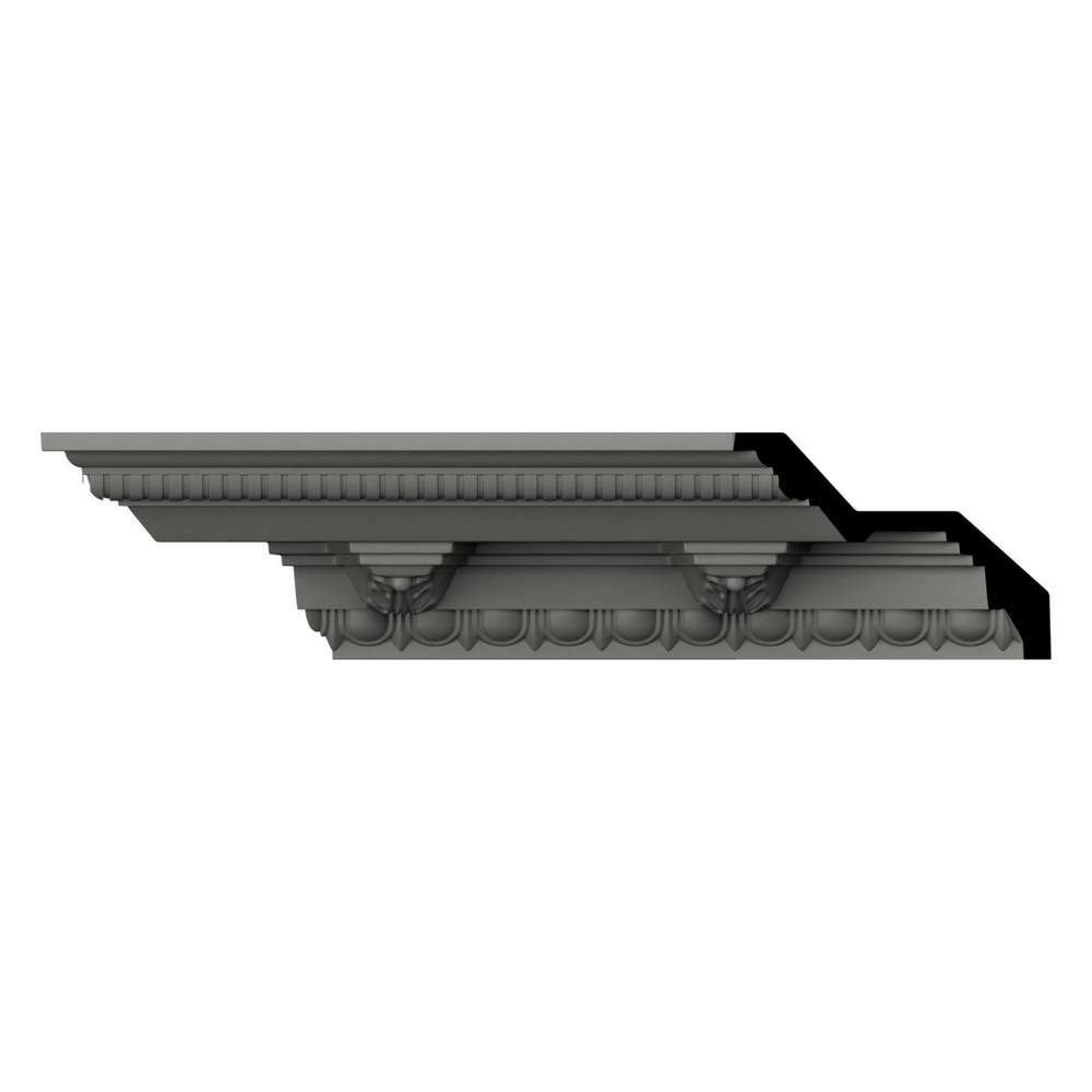 Ekena Millwork Arianna 6.625 in. D x 8.25 in. W x 96 in. L Polyurethane Crown Moulding