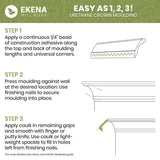 Ekena Millwork Leighton 6.75 in. D x 8.375 in. W x 96 in. L Polyurethane Crown Moulding