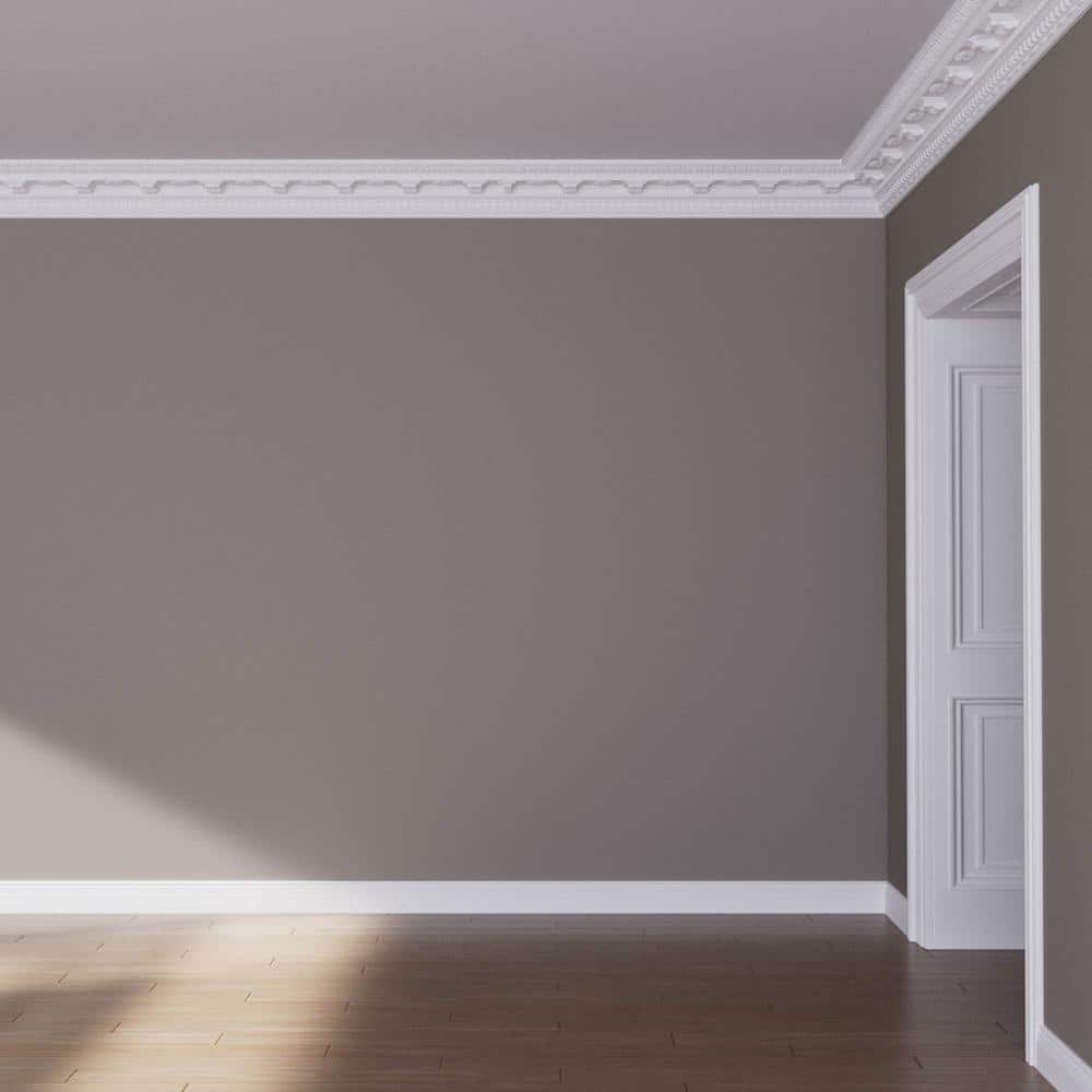 Ekena Millwork Leighton 6.75 in. D x 8.375 in. W x 96 in. L Polyurethane Crown Moulding