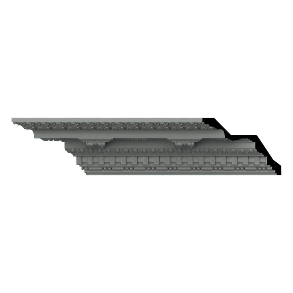 Ekena Millwork Leighton 6.75 in. D x 8.375 in. W x 96 in. L Polyurethane Crown Moulding
