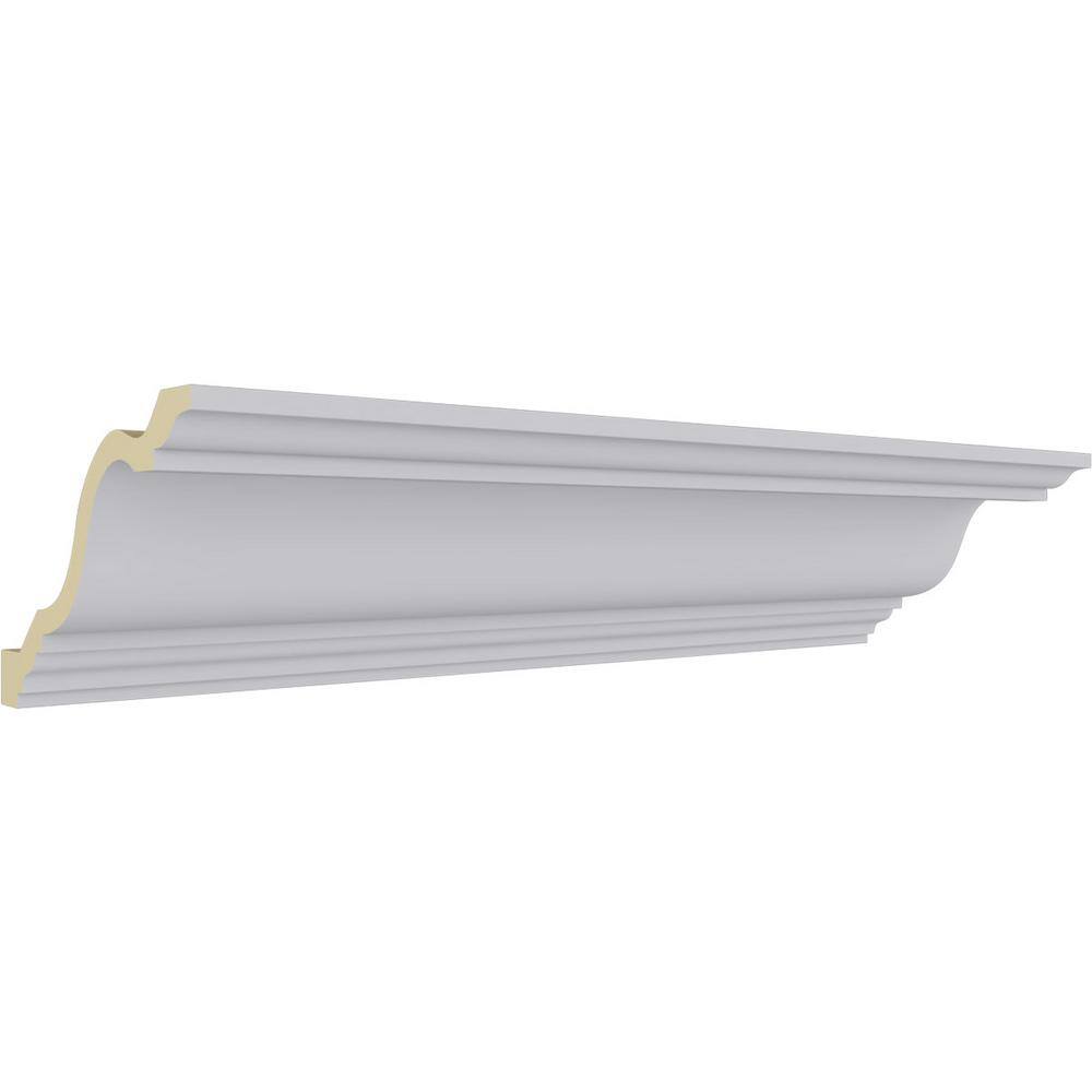 Ekena Millwork 7-7/8 in. x 5-1/4 in. x 94-1/2 in. Polyurethane Jackson Crown Moulding