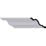 Ekena Millwork 7-7/8 in. x 5-1/4 in. x 94-1/2 in. Polyurethane Jackson Crown Moulding