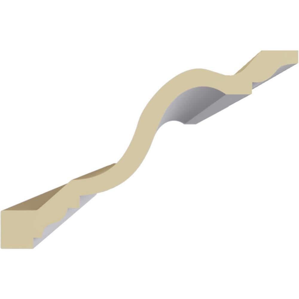 Ekena Millwork 7-7/8 in. x 5-1/4 in. x 94-1/2 in. Polyurethane Jackson Crown Moulding