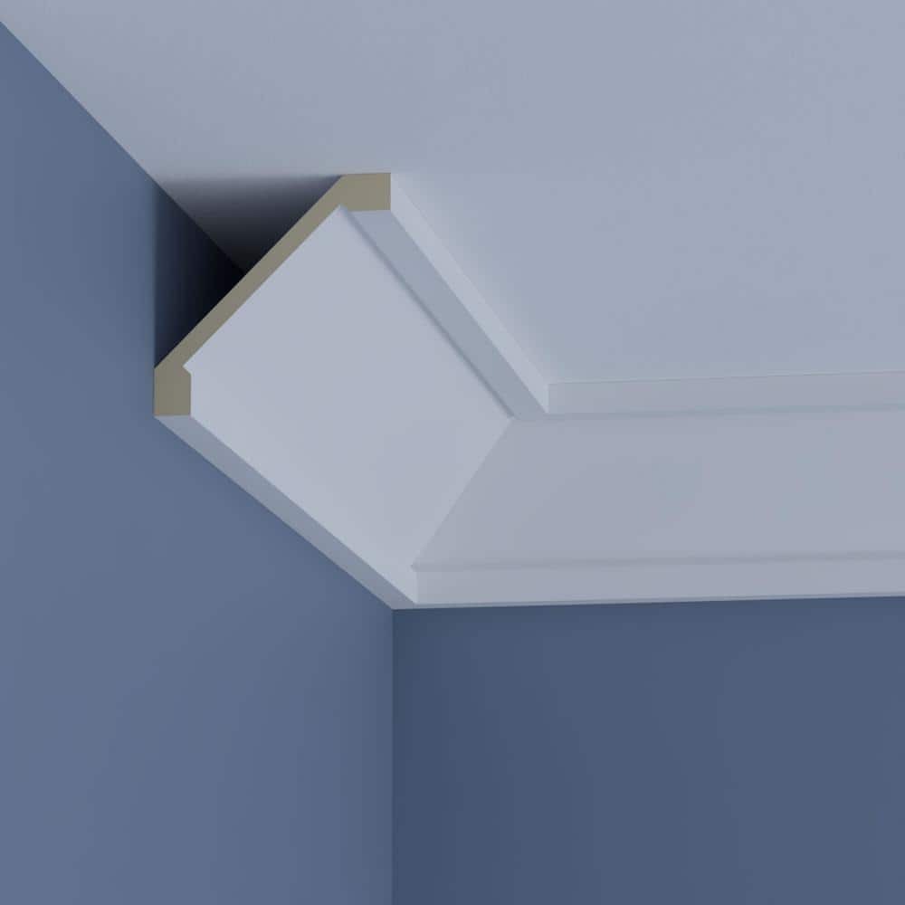 Ekena Millwork Darcy 6 in. D x 8.375 in. W x 94.5 in. L Polyurethane Crown Moulding