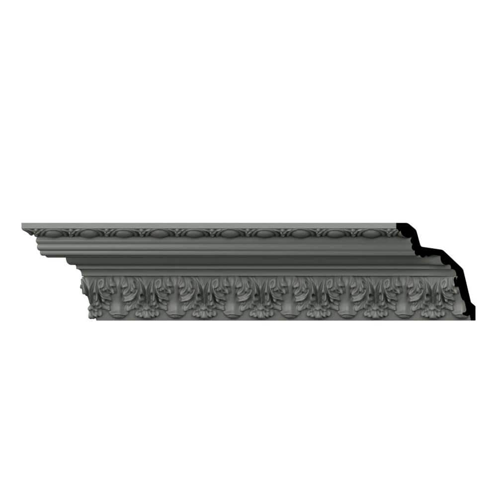 Ekena Millwork Leia 6 in. D x 8.125 in. W x 96 in. L Polyurethane Crown Moulding