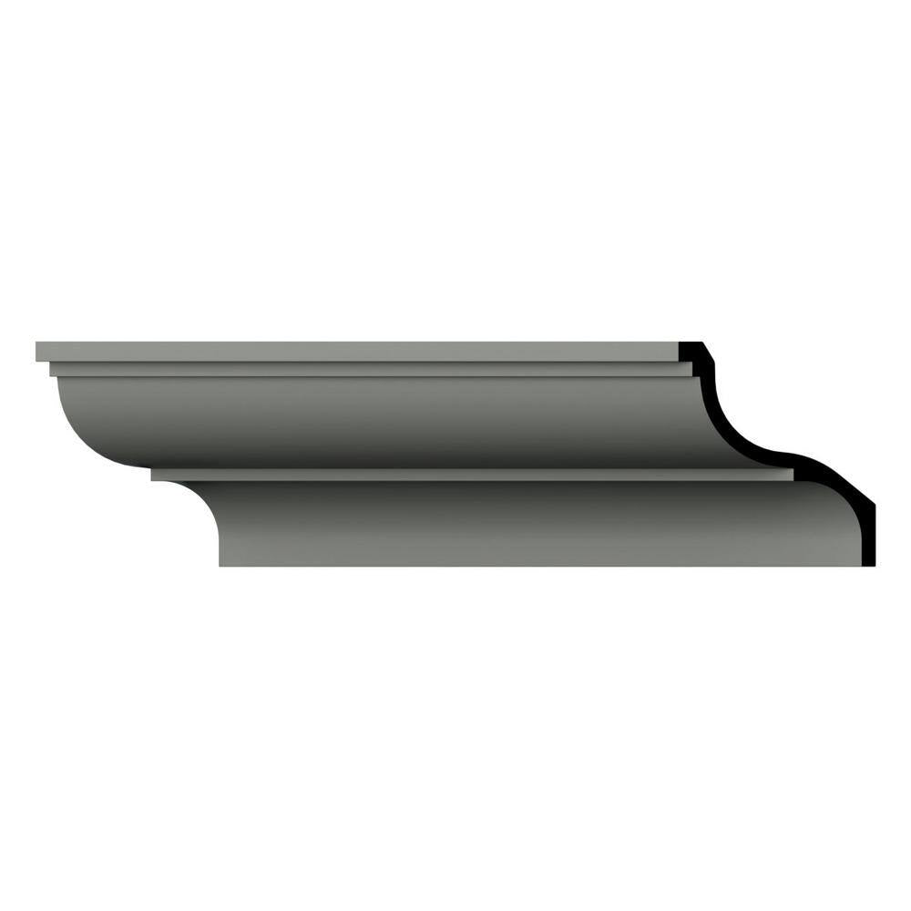 Ekena Millwork Midland 6.25 in. D x 9.625 in. W x 96 in. L Polyurethane Crown Moulding