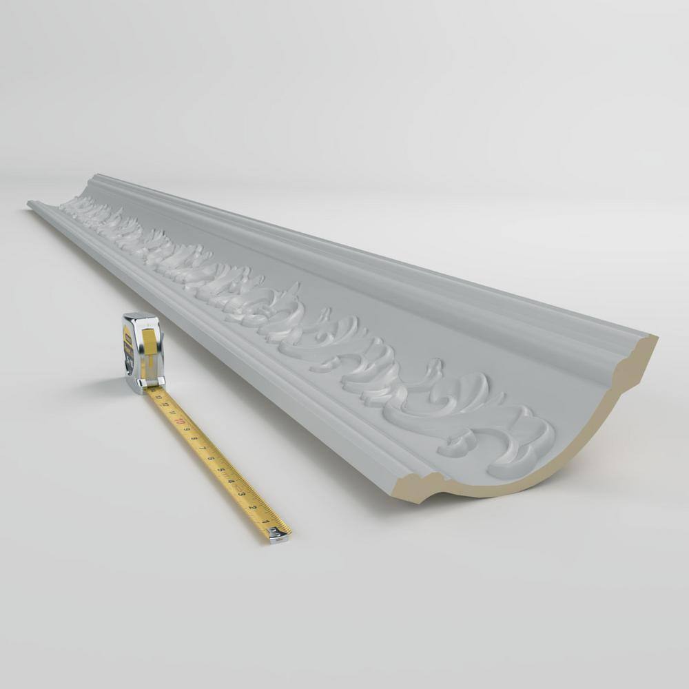 Ekena Millwork Noelle 7 in. D x 10 in. W x 96 in. L Polyurethane Crown Moulding