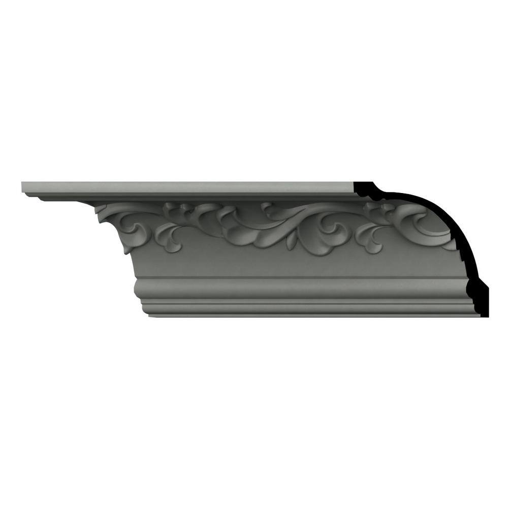 Ekena Millwork Noelle 7 in. D x 10 in. W x 96 in. L Polyurethane Crown Moulding