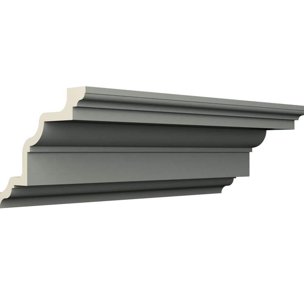 Ekena Millwork Ethan 9.625 in. D x 12 in. W x 96 in. L Polyurethane Crown Moulding