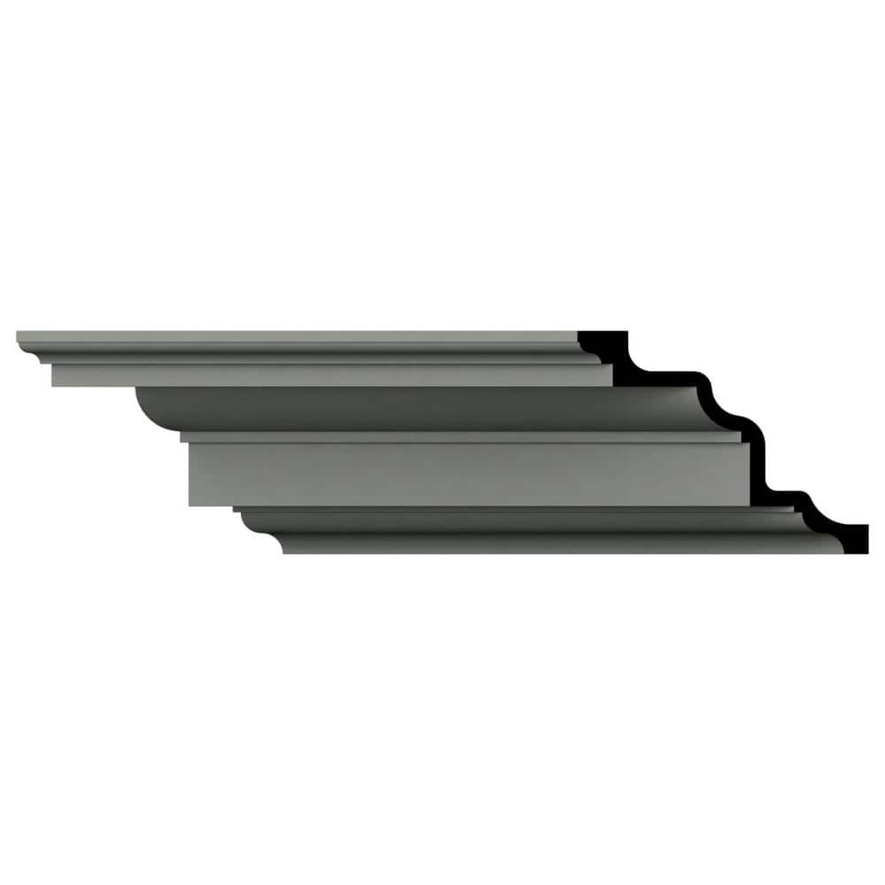 Ekena Millwork Ethan 9.625 in. D x 12 in. W x 96 in. L Polyurethane Crown Moulding