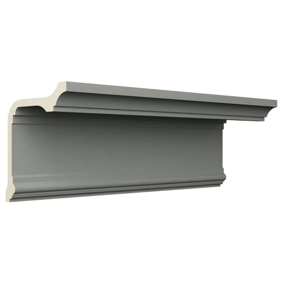 Ekena Millwork Chloe 6.625 in. D x 10.375 in. W x 96 in. L Polyurethane Crown Moulding