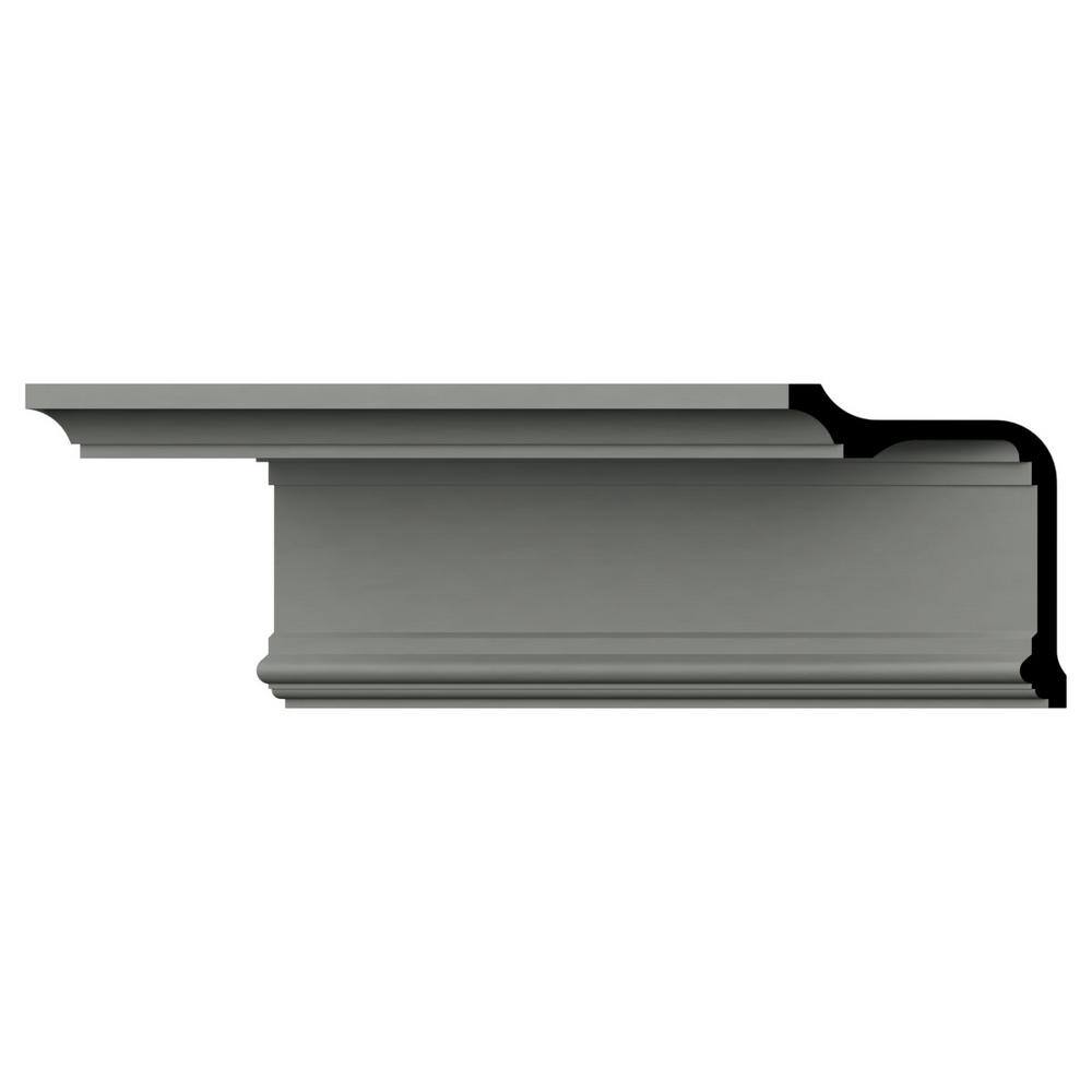 Ekena Millwork Chloe 6.625 in. D x 10.375 in. W x 96 in. L Polyurethane Crown Moulding