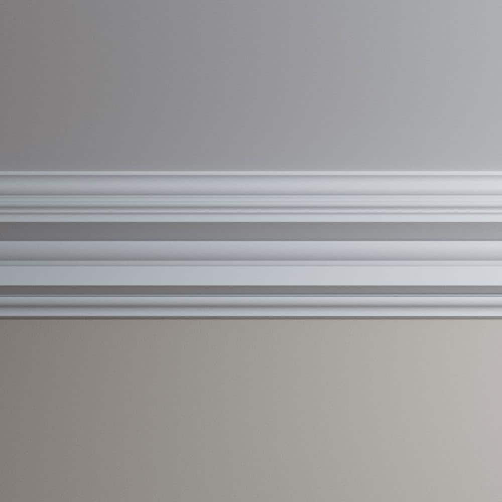 Ekena Millwork Domingo 9.625 in. D x 14.625 in. W x 96 in. L Polyurethane Crown Moulding