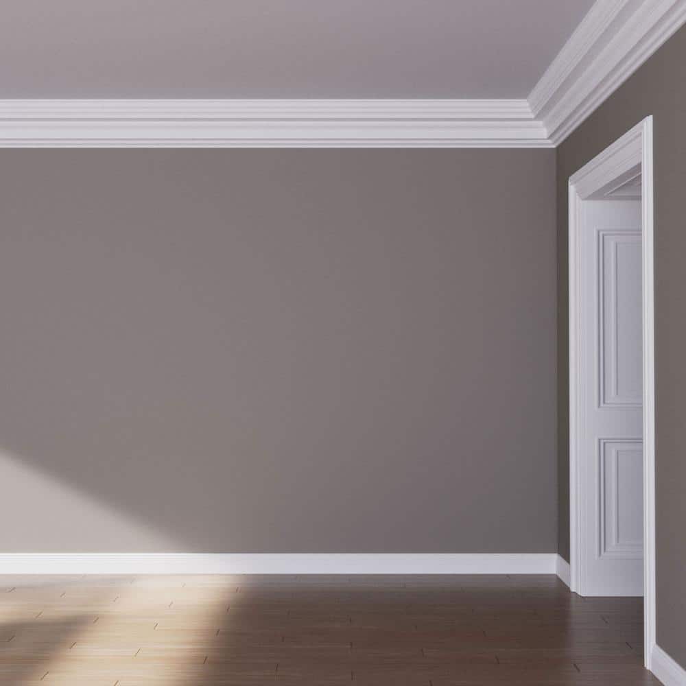 Ekena Millwork Domingo 9.625 in. D x 14.625 in. W x 96 in. L Polyurethane Crown Moulding