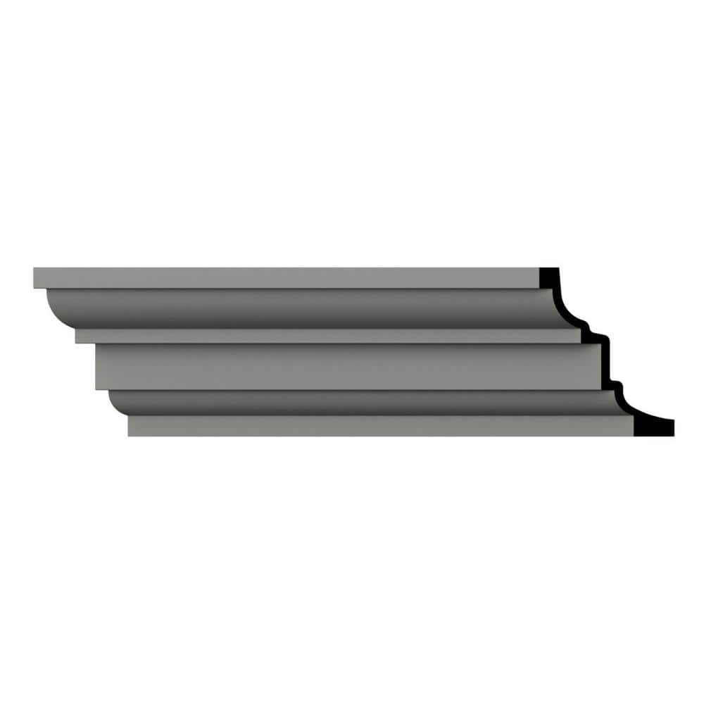 Ekena Millwork Henry 7.875 in. D x 12.625 in. W x 96 in. L Polyurethane Crown Moulding