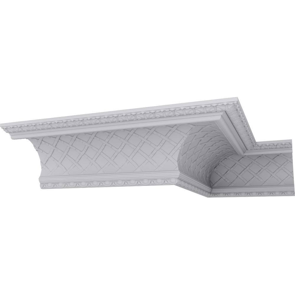 Ekena Millwork 15-3/8 in. x 12 in. x 94-1/2 in. Polyurethane Brightton Crown Moulding