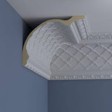 Ekena Millwork 15-3/8 in. x 12 in. x 94-1/2 in. Polyurethane Brightton Crown Moulding