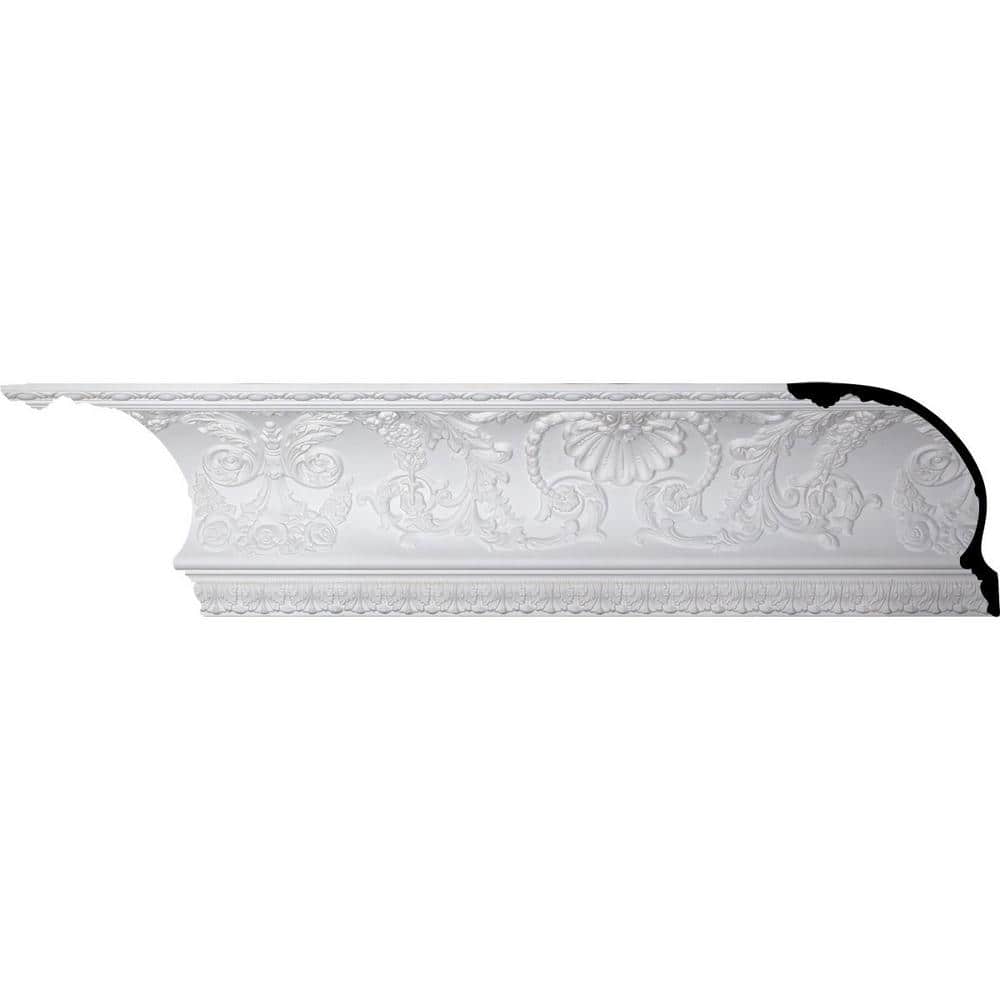Ekena Millwork 15-3/8 in. x 12 in. x 94-1/2 in. Polyurethane Preston Crown Moulding