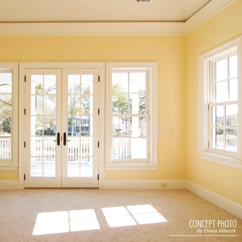Ekena Millwork 15-3/8 in. x 12 in. x 94-1/2 in. Polyurethane Preston Crown Moulding
