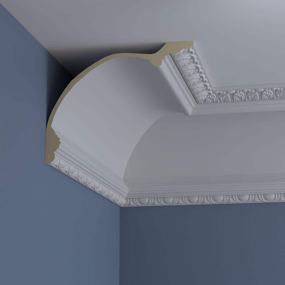Ekena Millwork 15-3/8 in. x 12 in. x 94-1/2 in. Polyurethane Riley Crown Moulding