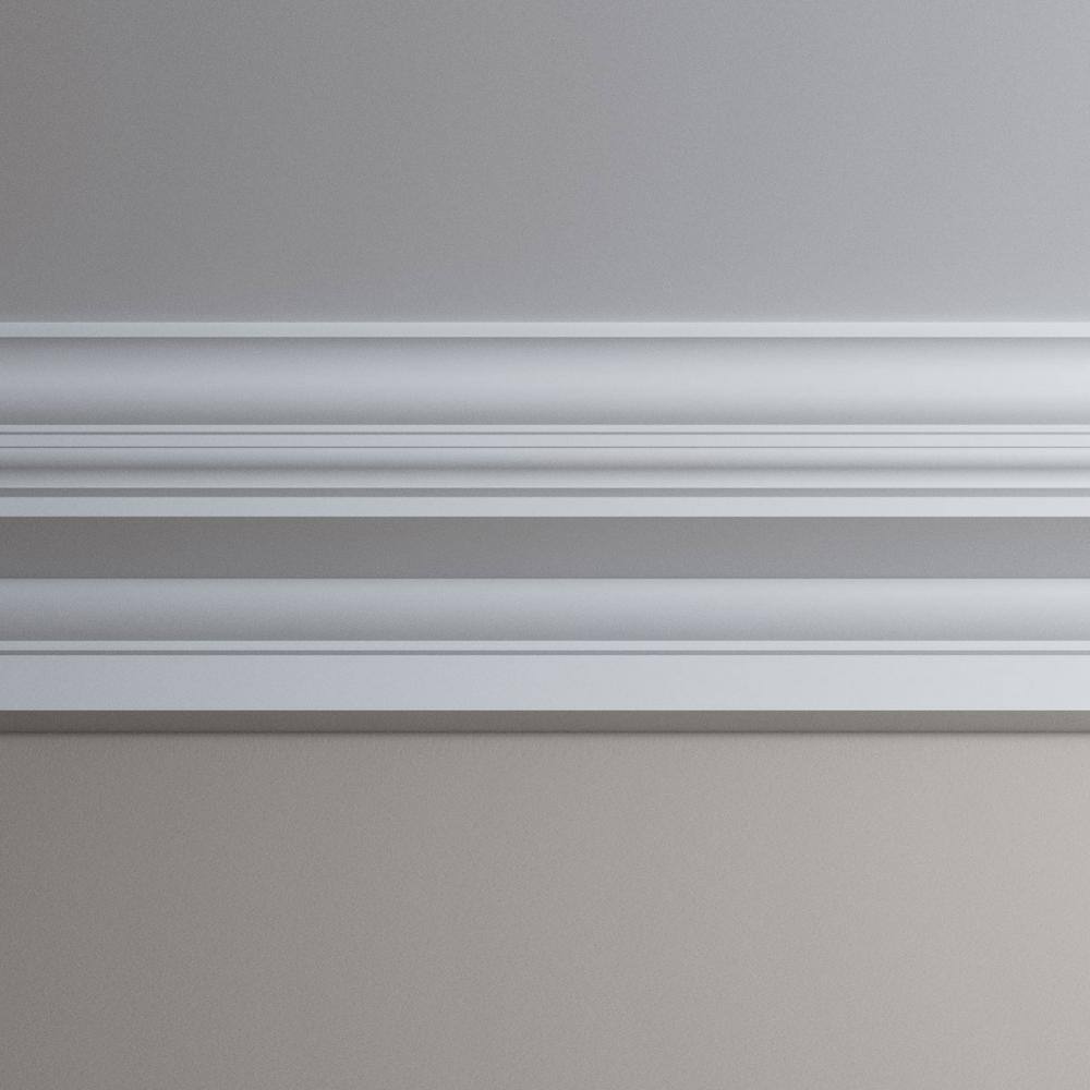 Ekena Millwork Jenna 16.375 in. D x 21.875 in. W x 96 in. L Polyurethane Crown Moulding