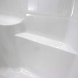 Ella Classic-SA 37 in. x 48 in. x 80 in. 1-Piece Low-Threshold Shower Stall Kit in White with Molded Seat, Center Drain