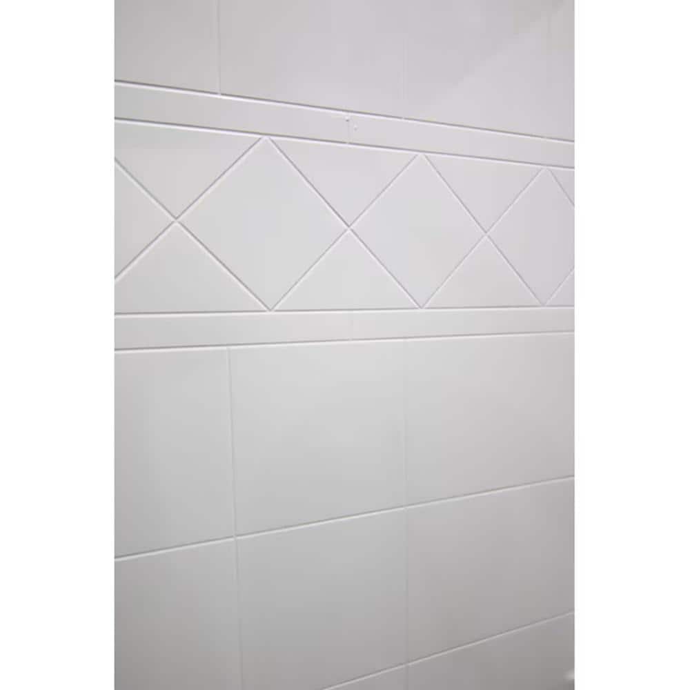 Ella Classic-SA 37 in. x 48 in. x 80 in. 1-Piece Low-Threshold Shower Stall Kit in White with Molded Seat, Center Drain