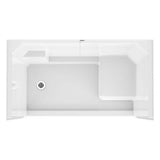 Ella 60 in. x 33 in. x 77 in. Standard Plus 24 Low Threshold 3-Piece Shower Kit, White, Right Seat, Left Drain
