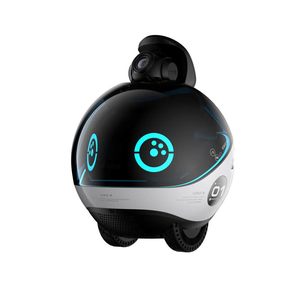 Enabot EBO X 4K UHD Stabilized Movable Indoor WiFi Smart Home Companion Robot Camera, with Smart Mapping, Alexa Built-In