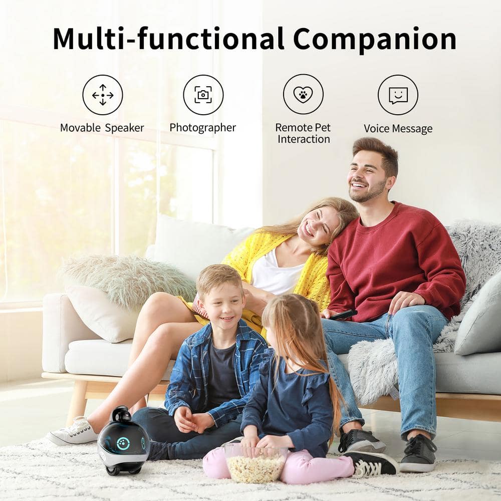 Enabot EBO X 4K UHD Stabilized Movable Indoor WiFi Smart Home Companion Robot Camera, with Smart Mapping, Alexa Built-In