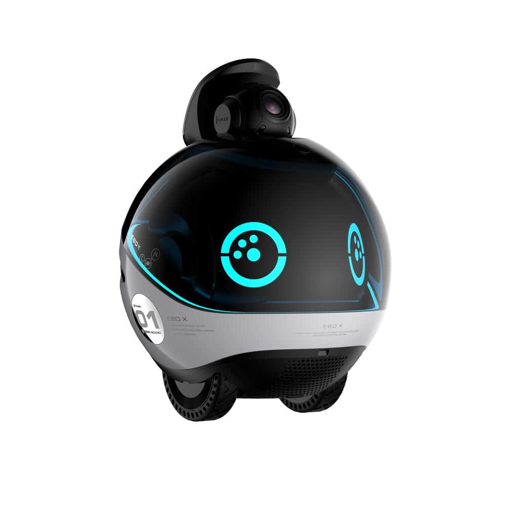 Enabot EBO X 4K UHD Stabilized Movable Indoor WiFi Smart Home Companion Robot Camera, with Smart Mapping, Alexa Built-In