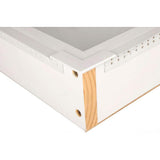 WG Wood Products 15.5 in. W x 35.5 in. H x 3.5 in. D Cutlass Raised Panel White Recessed Solid Wood Medicine Cabinet without Mirror