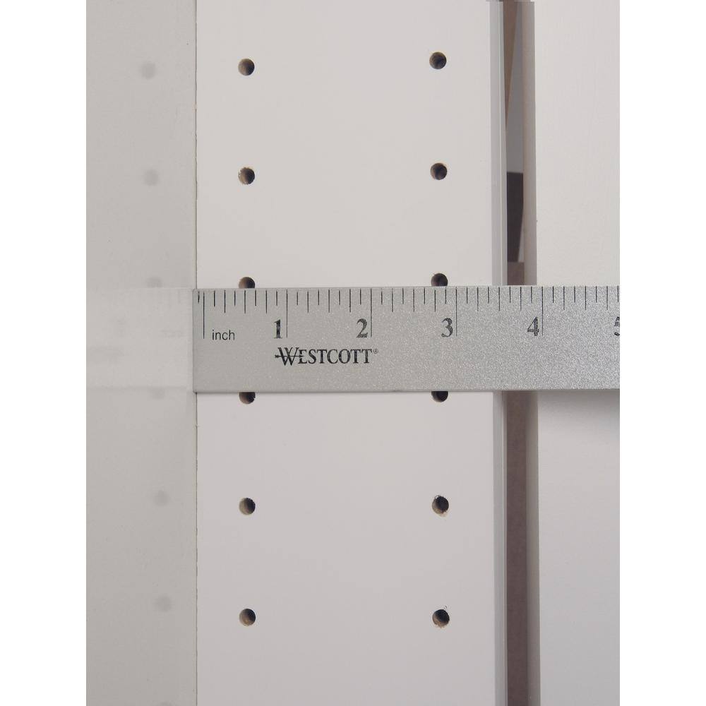 WG Wood Products 15.5 in. W x 35.5 in. H x 3.5 in. D Cutlass Raised Panel White Recessed Solid Wood Medicine Cabinet without Mirror