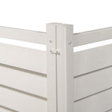 Enclo Privacy Screens 3.6 ft. x 3 ft. Waverly No Dig White Vinyl Decorative Privacy Screen Panel Kit