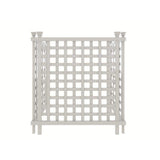 Enclo Liberty Lattice 3.5 ft. x 3 ft. White Vinyl AC Screen Fence Panel