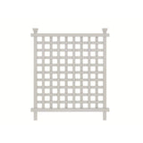 Enclo Liberty Lattice 3.5 ft. x 3 ft. White Vinyl AC Screen Fence Panel