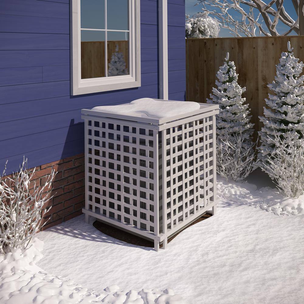 Enclo Privacy Screens 36 in. x 39 in. White Vinyl Liberty Lattice Solid Rooftop Accessory