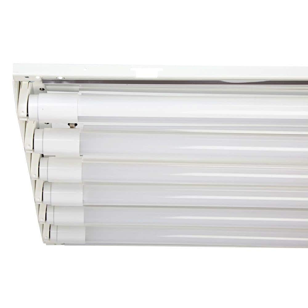 EnviroLite 4 ft. 6-Light T8 LED White High Bay Light, 4000K