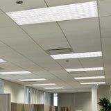 EnviroLite Nonglare 2 ft. x 4 ft. 5000 Lumens Integrated LED Parabolic Light Cell Grid Backlit Recessed Troffer Panel Light