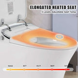 EPOWP 11.8" Dual Flush Smart Toilet with Heated Seat & Foot Sensor