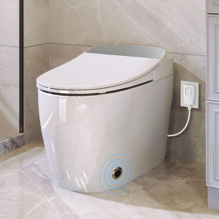 EPOWP Smart Toilet with Heated Seat and Foot Sensor Flush