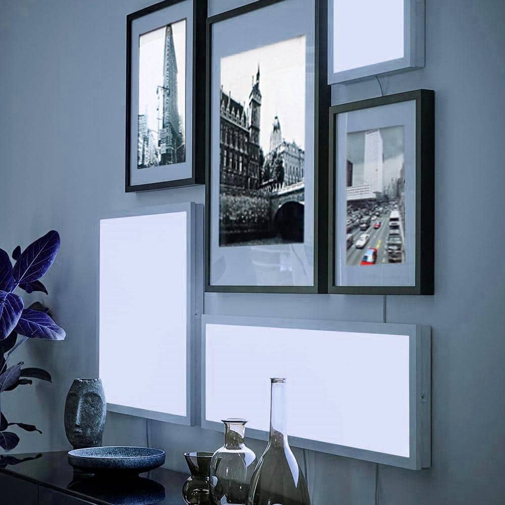 eSenLite 2 ft. x 4 ft. 6500 Lumens Integrated LED Panel Light 3000-5000K Backlit Wireless Dimmable CCT Color Changeable (2-Pack)